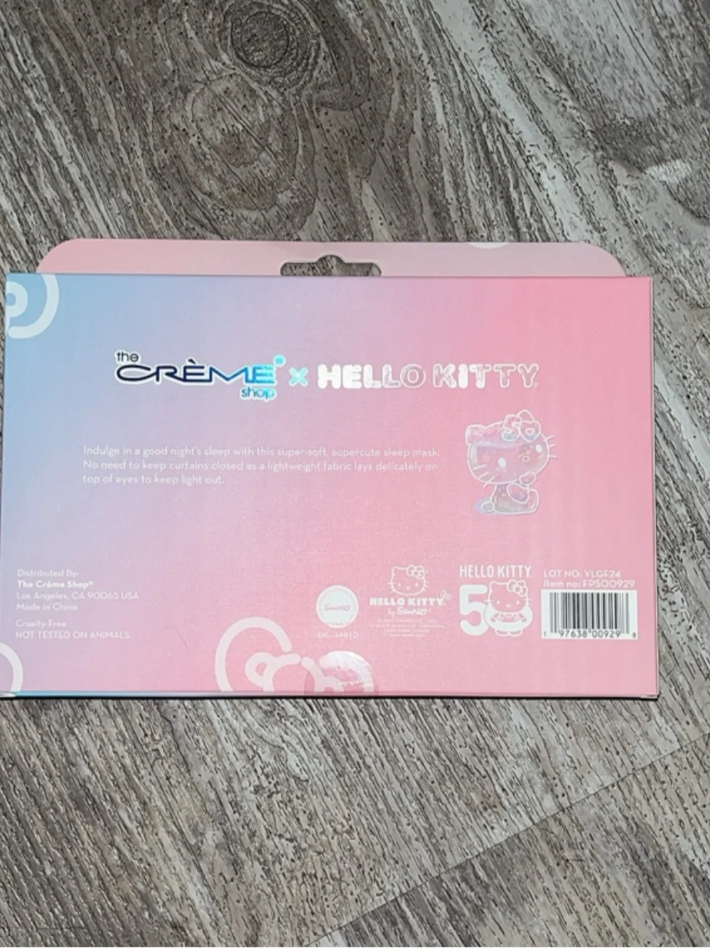 The Crème Shop x Hello Kitty Pink Plushie Sleep Mask 50th Anniversary